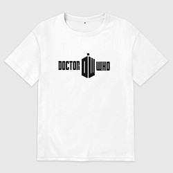 Футболка оверсайз мужская Тардис доктора, цвет: белый