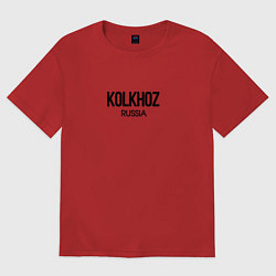 Футболка оверсайз мужская Kolkhoz, цвет: красный