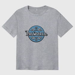 Футболка оверсайз мужская Palworld узоры, цвет: меланж