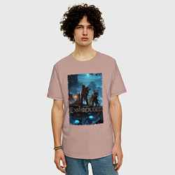 Футболка оверсайз мужская Герои из Enshrouded, цвет: пыльно-розовый — фото 2