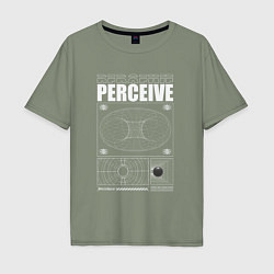 Футболка оверсайз мужская Perceive streetwear, цвет: авокадо