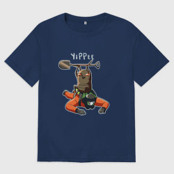 Футболка оверсайз мужская Lethal Company: Bug Winner, цвет: тёмно-синий