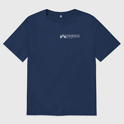 Футболка оверсайз мужская Drawbridge death stranding 2, цвет: тёмно-синий