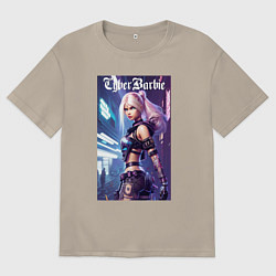 Мужская футболка оверсайз Cyber Barbie - ai art fantasy