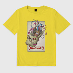 Футболка оверсайз мужская Game boy tentacles, цвет: желтый