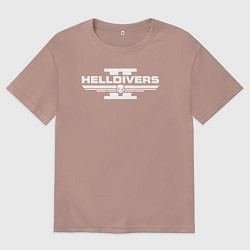 Футболка оверсайз мужская Helldivers 2: Logo, цвет: пыльно-розовый