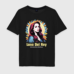 Футболка оверсайз мужская Lana Del Rey Summertime Sadness, цвет: черный
