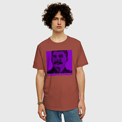 Футболка оверсайз мужская Joseph Stalin, цвет: кирпичный — фото 2