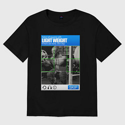 Футболка оверсайз мужская Light Weight quartes, цвет: черный