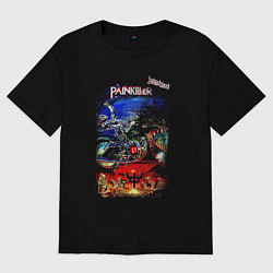 Футболка оверсайз мужская Judas Priest Painkiller 2, цвет: черный