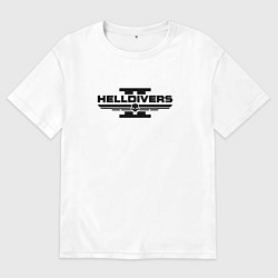Футболка оверсайз мужская Helldivers 2: Logo, цвет: белый