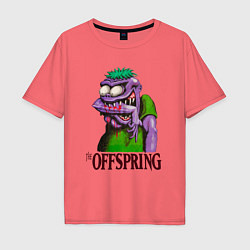 Футболка оверсайз мужская The Offspring bite me, цвет: коралловый