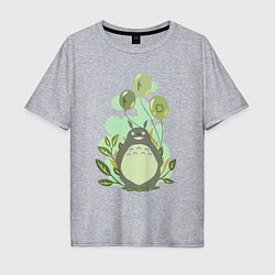 Футболка оверсайз мужская Green Totoro, цвет: меланж