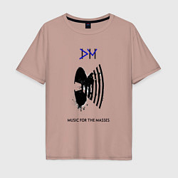 Футболка оверсайз мужская Depeche Mode - for the masses, цвет: пыльно-розовый