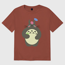 Футболка оверсайз мужская Totoro game, цвет: кирпичный