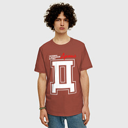 Футболка оверсайз мужская Данил - человек с большой буквы, цвет: кирпичный — фото 2