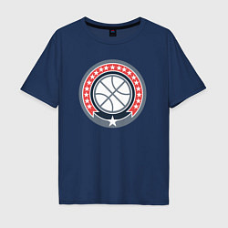 Футболка оверсайз мужская Stars basketball, цвет: тёмно-синий
