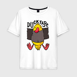 Футболка оверсайз мужская Duck tape, цвет: белый