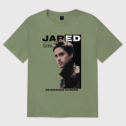 Футболка оверсайз мужская Jared Joseph Leto 30 Seconds To Mars, цвет: авокадо