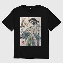 Футболка оверсайз мужская Адский рай Габимару Ямада Асаэмон, цвет: черный