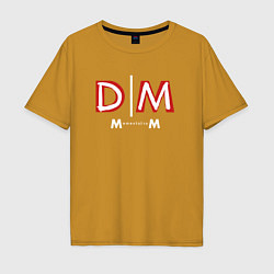Футболка оверсайз мужская Depeche Mode - Memento Mori logo new, цвет: горчичный