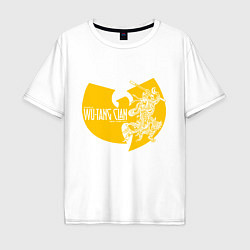 Футболка оверсайз мужская Wu shaolin logo, цвет: белый