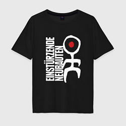 Футболка оверсайз мужская Einstrzende Neubauten - Logo, цвет: черный