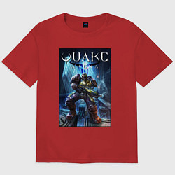 Футболка оверсайз мужская Quake arena - Ranger, цвет: красный
