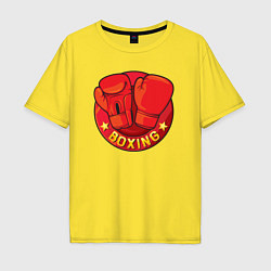 Футболка оверсайз мужская Boxing fight, цвет: желтый