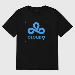 Футболка оверсайз мужская Cloud9 - tecnic blue, цвет: черный