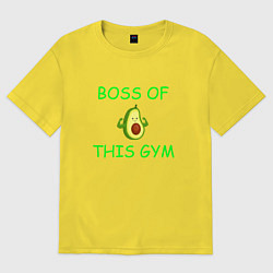 Футболка оверсайз мужская Avokado boss, цвет: желтый