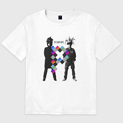 Футболка оверсайз мужская Pet Shop Boys - duet from england, цвет: белый