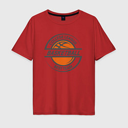 Футболка оверсайз мужская Basketball best team, цвет: красный
