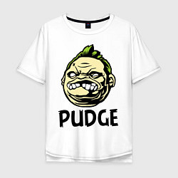 Футболка оверсайз мужская Pudge Face, цвет: белый