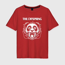 Футболка оверсайз мужская The Offspring rock panda, цвет: красный