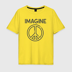 Футболка оверсайз мужская Peace imagine, цвет: желтый