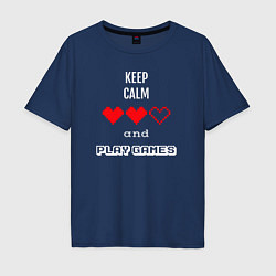 Мужская футболка оверсайз Keep calm and play games