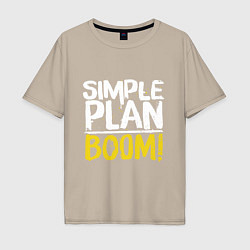 Мужская футболка оверсайз Simple plan - boom