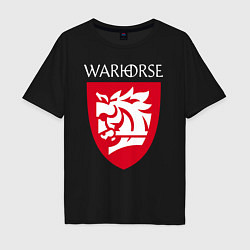 Футболка оверсайз мужская Warhorse logo, цвет: черный