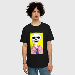 Футболка оверсайз мужская Ипотека, цвет: черный — фото 2