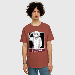 Футболка оверсайз мужская Джузо Сузуя Рэй, цвет: кирпичный — фото 2