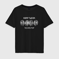 Футболка оверсайз мужская Kraftwerk - Techno Pop, цвет: черный