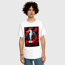 Футболка оверсайз мужская Альбедо хранитель этажей, цвет: белый — фото 2