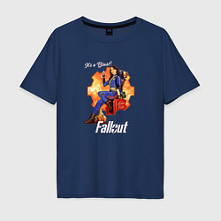 Футболка оверсайз мужская Nuka Cola and Lucy MacLean Fallout, цвет: тёмно-синий