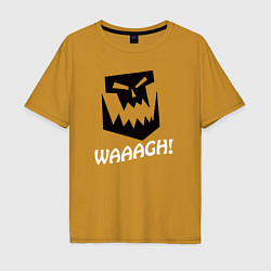 Футболка оверсайз мужская Warhammer waaagh, цвет: горчичный