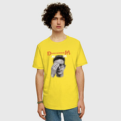 Футболка оверсайз мужская Depeche Mode - Fletch memento mori, цвет: желтый — фото 2