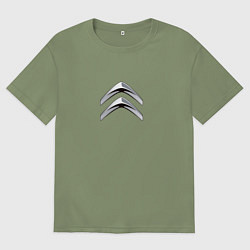 Футболка оверсайз мужская Citroen лого авто, цвет: авокадо