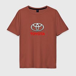 Футболка оверсайз мужская Toyota brend auto, цвет: кирпичный