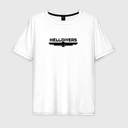 Футболка оверсайз мужская Helldivers Logo, цвет: белый