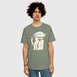 Футболка оверсайз мужская Очень приятно Бог Томоэ, цвет: авокадо — фото 2